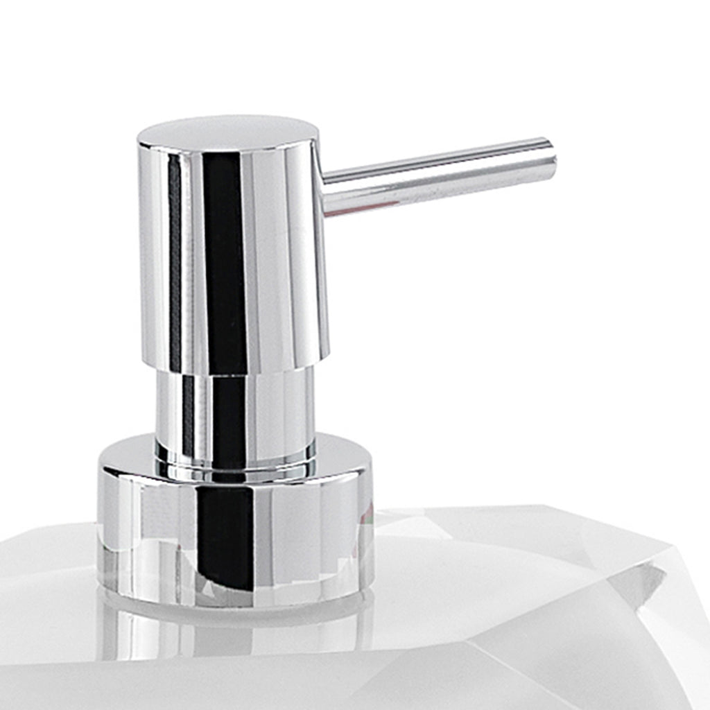 Dosasapone con erogatore in plastica cromata Gedy serie Chanelle - Bianco