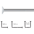 Asta per Tenda doccia angolare componibile in Alluminio modello Magic Universal - Cromato