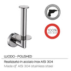 Portarotolo di riserva in Acciaio Inox AISI 304 Gedy serie Project - Lucido