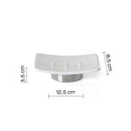 Portasapone in ceramica e Acciaio Inox Gedy serie Petunia - Bianco