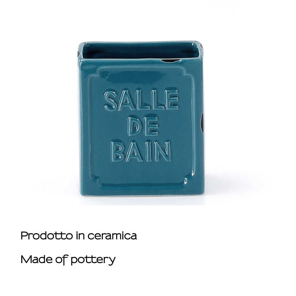 Portaspazzolini da appoggio Gedy serie Vivienne - Blu