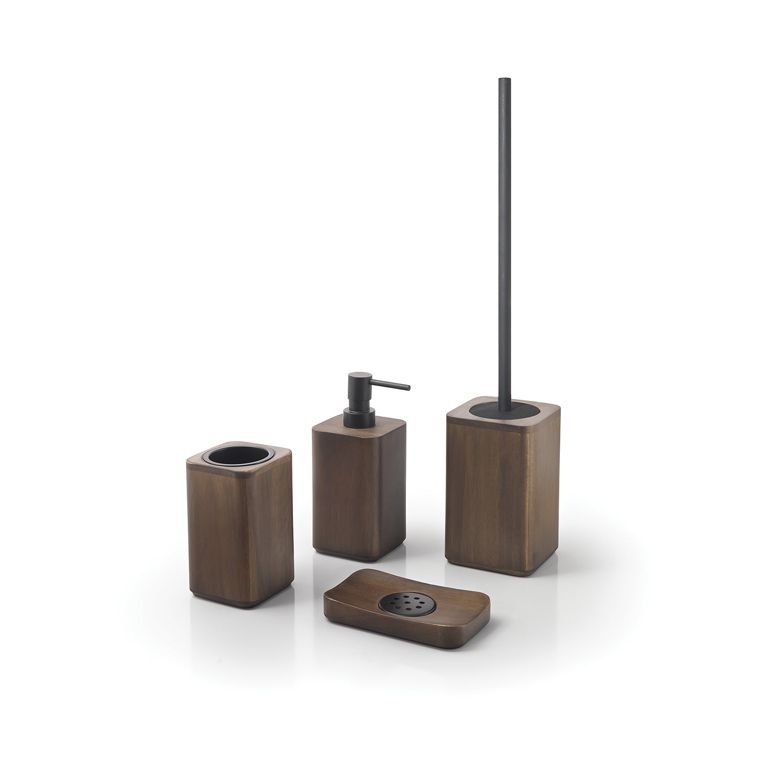 Portasapone da appoggio in bambÃ¹ Gedy modello Dafne - Noce