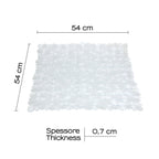 Tappeto antiscivolo doccia 54x54 modello River di Gedy - Trasparente