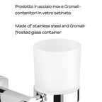 Portaspazzolini a parete di Gedy serie Edera Plus - Cromato