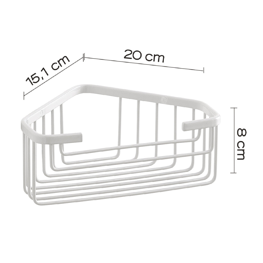 Portaoggetti doccia angolare modello Augustus di Gedy - Bianco