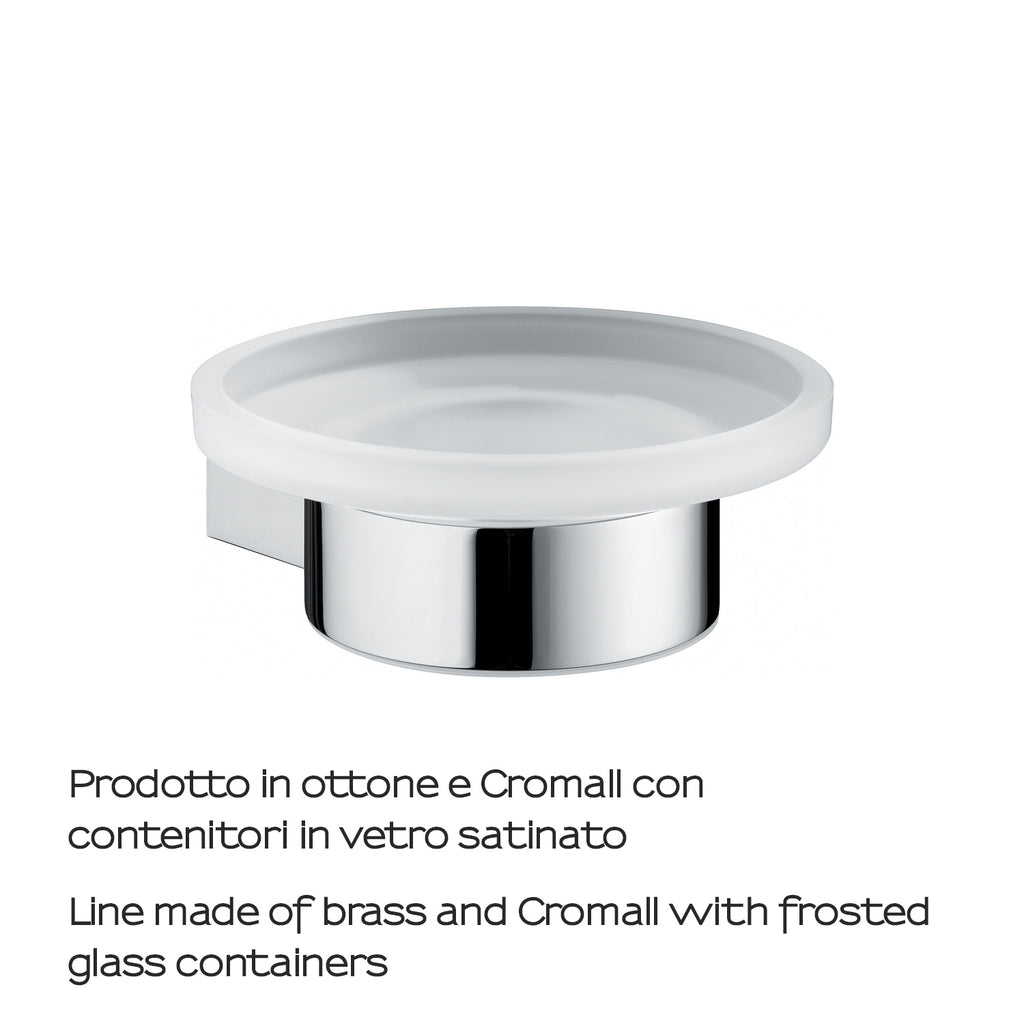 Portasapone in ottone e Cromall Gedy serie Canarie - Cromato