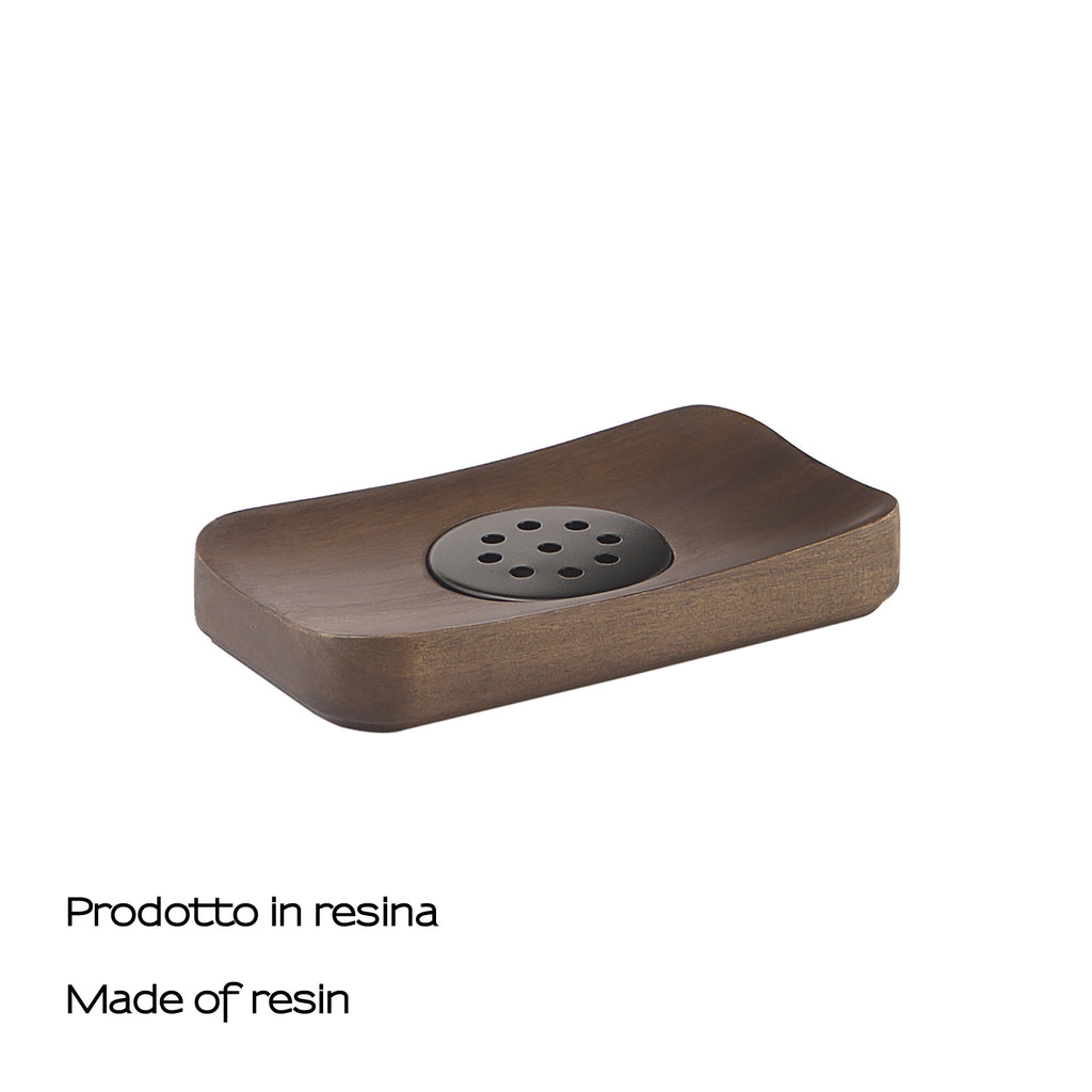 Portasapone da appoggio in bambÃ¹ Gedy modello Dafne - Noce