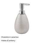 Dispenser sapone da appoggio in ceramica con erogatore Gedy modello Astrid - Argento