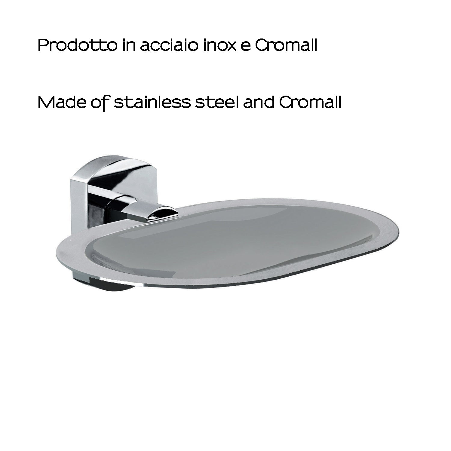 Portasapone inamovibile a parete di Gedy serie Edera Plus - Cromato