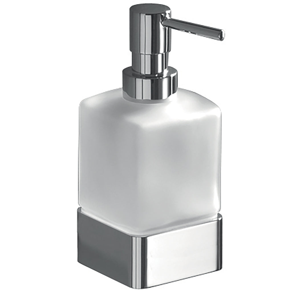 Dosasapone da appoggio con erogatore in Ottone Gedy serie Lounge - Cromato