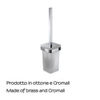 Scopino con ciuffo in setole in Ottone e Cromall Gedy serie Samoa - Cromato
