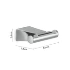 Appendiabiti doppio a parete in Acciaio Inox Gedy serie Tonale - Cromato