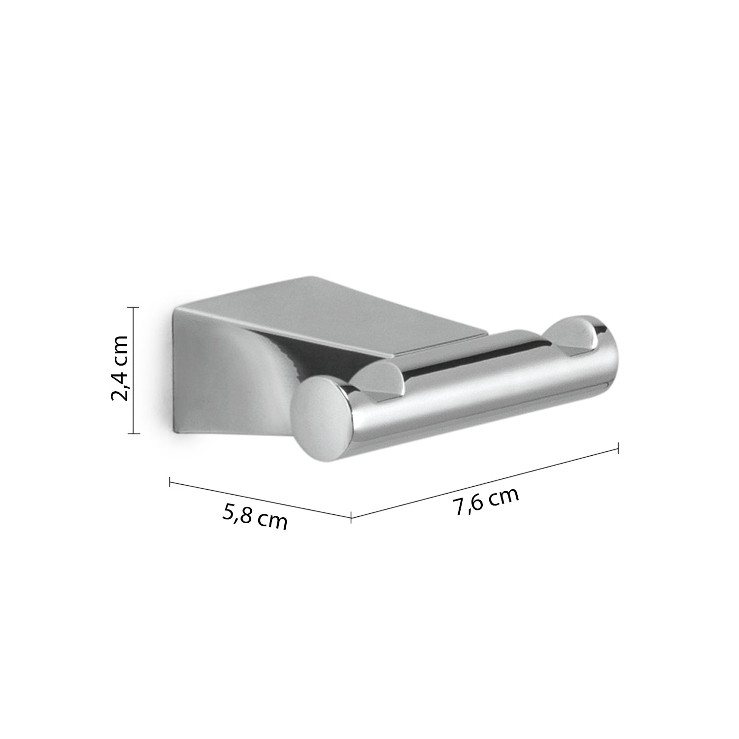 Appendiabiti doppio a parete in Acciaio Inox Gedy serie Tonale - Cromato