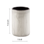 Portasapazzolini in ceramica Gedy serie Naomi - Grigio