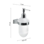 Dispenser sapone a parete con erogatore in plastica Gedy serie Tonale - Cromato