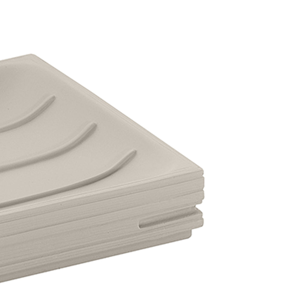 Portasapone da appoggio in resina di Gedy serie Quadrotto - Tortora chiaro