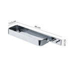 Portaoggetti rettangolare per doccia con appendini in Acciaio AISI 304 Gedy serie Il Giglio - Cromato