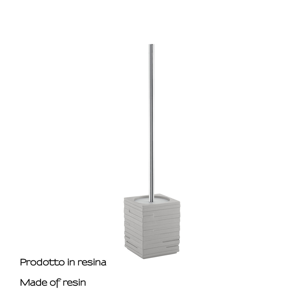 Scopino da appoggio con ciuffo in setole Gedy serie Quadrotto - Grigio