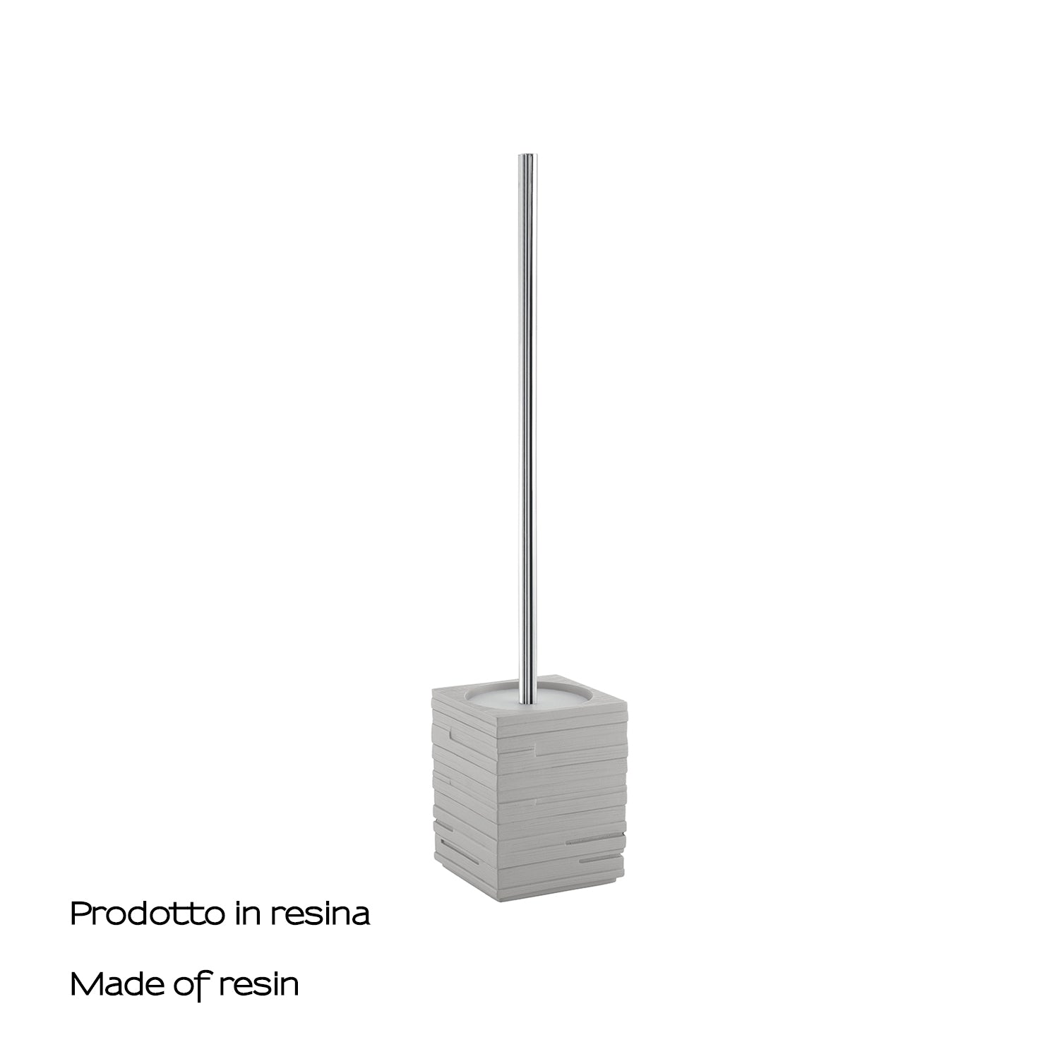 Scopino da appoggio con ciuffo in setole Gedy serie Quadrotto - Grigio