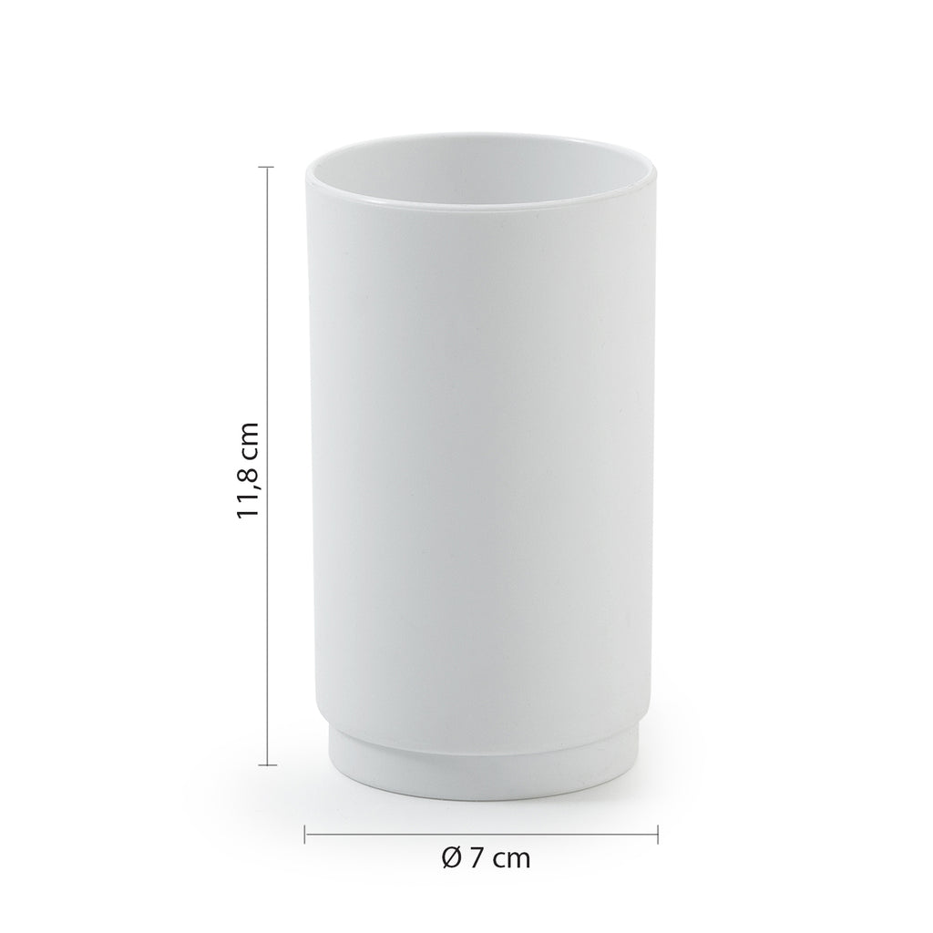 Portaspazzolini in resina Gedy serie Sharon - Bianco Matt