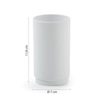 Portaspazzolini in resina Gedy serie Sharon - Bianco Matt