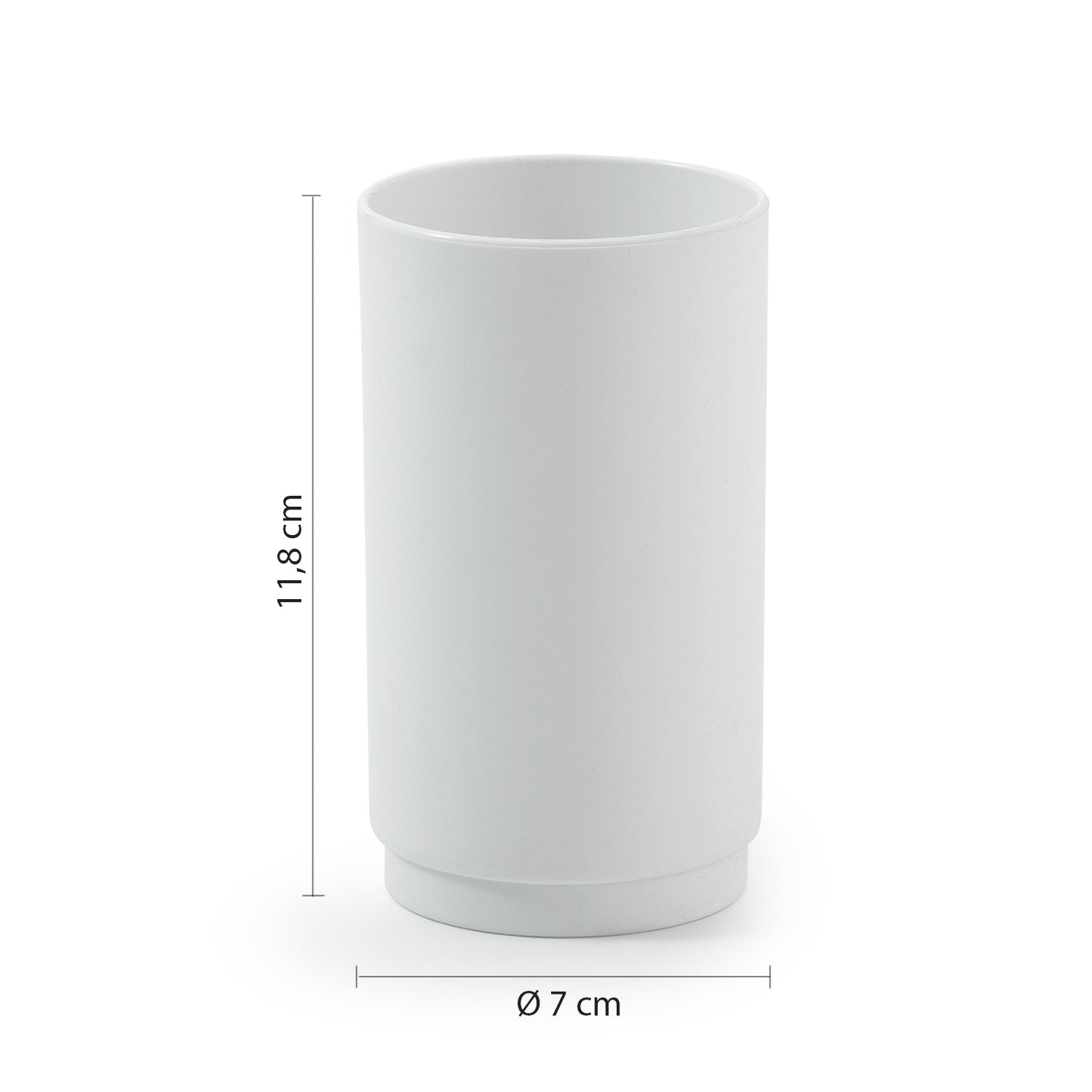 Portaspazzolini in resina Gedy serie Sharon - Bianco Matt