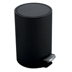 Pattumiera a pedale da 5L modello Riku in Acciaio Inox - Nero Opaco