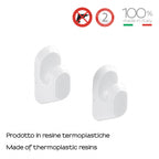 Appendiabiti 2 pezzi di Gedy serie Junior - Bianco