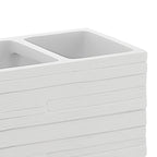Portaspazzolini da appoggio in resina Gedy serie Quadrotto - Bianco