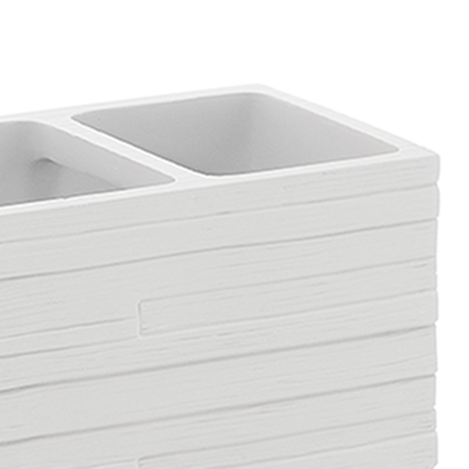 Portaspazzolini da appoggio in resina Gedy serie Quadrotto - Bianco