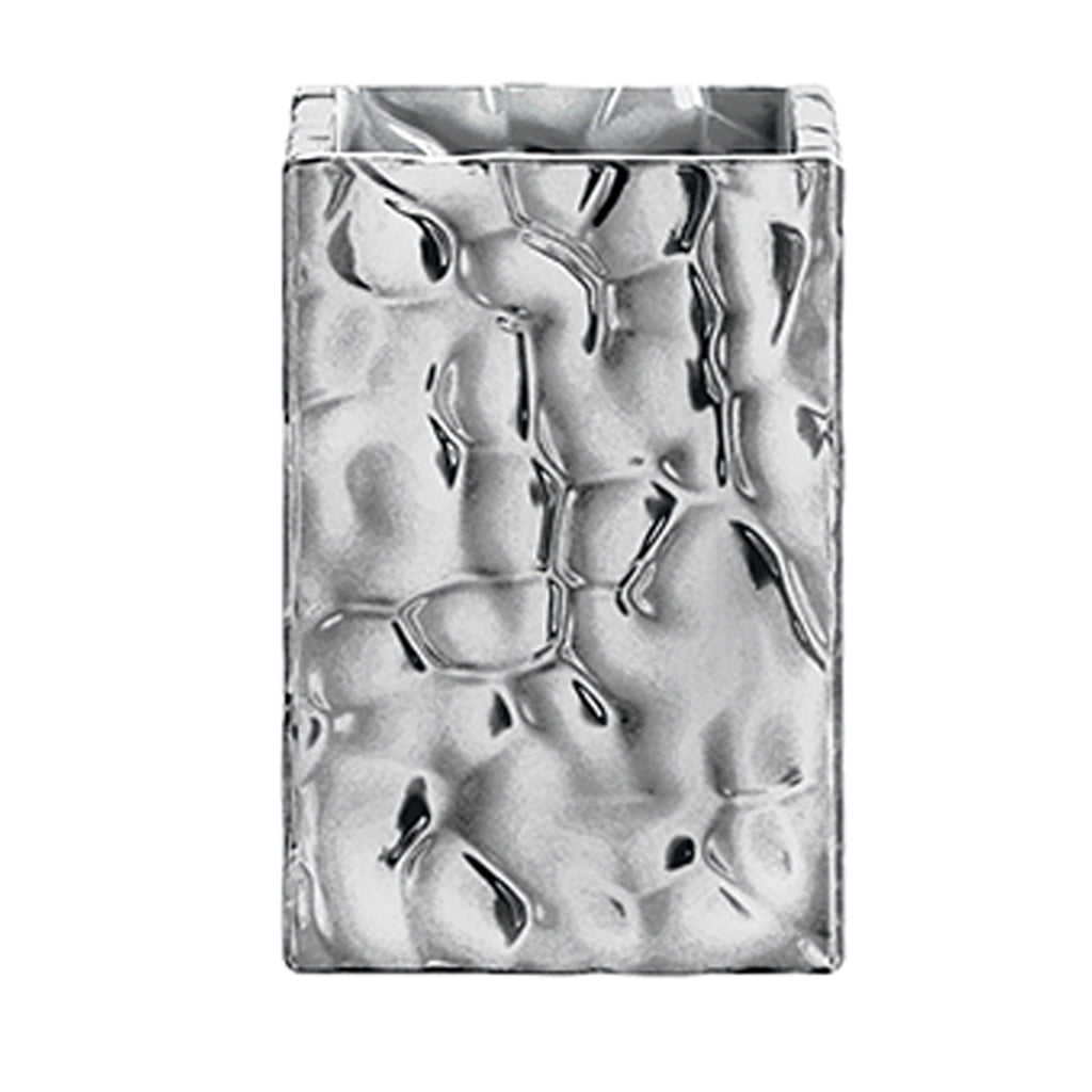 Portaspazzolini in ceramica Gedy modello New Martina - Argento