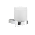 Distributore di sapone tondo di Gedy modello Giava da 150 ml in vetro e Cromall - Cromato