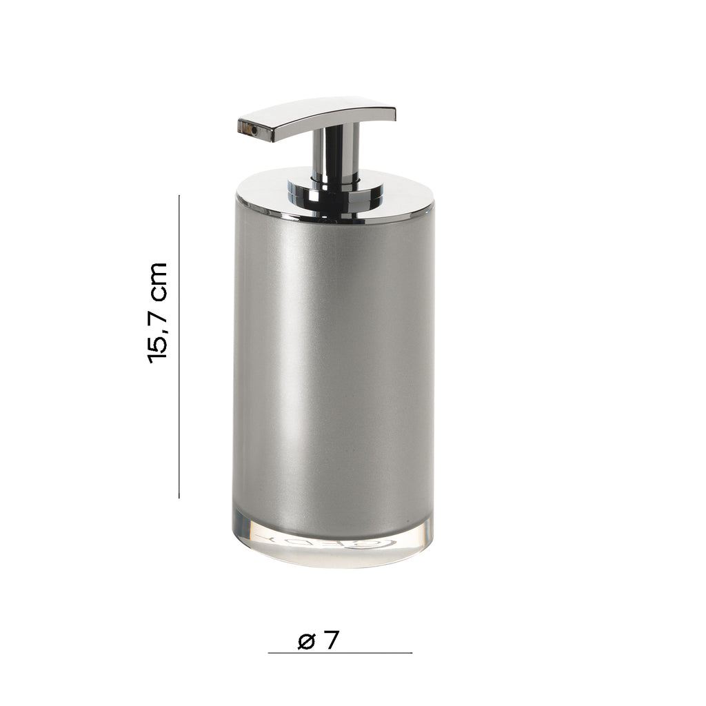 Dosasapone da appoggio Gedy serie Vega - Argento