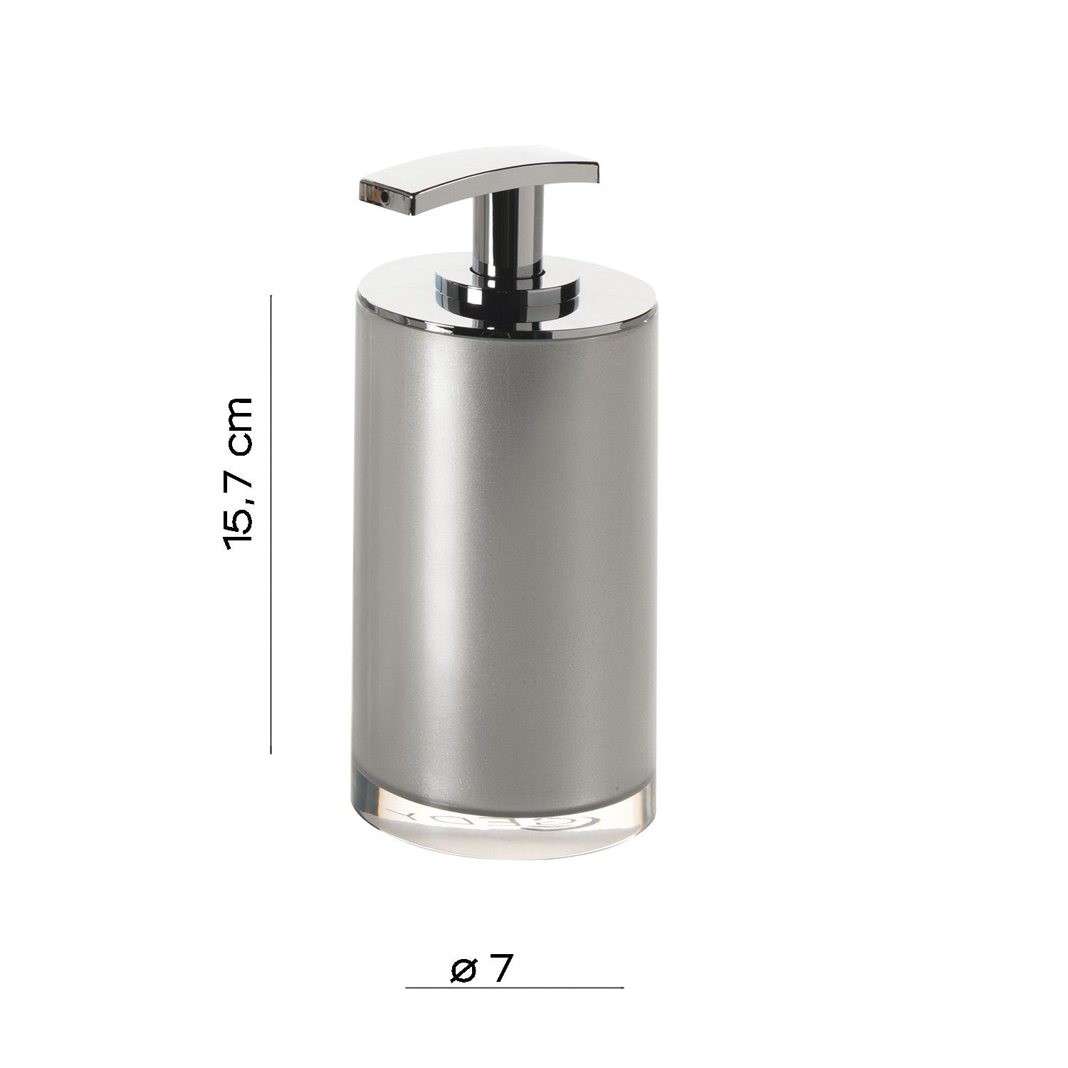 Dosasapone da appoggio Gedy serie Vega - Argento