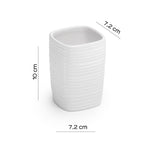 Portaspazzolini in ceramica Gedy serie Kelly - Bianco