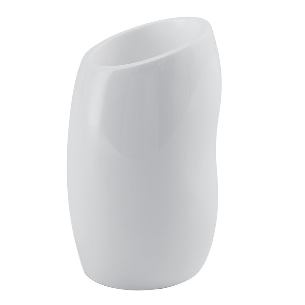 Portaspazzolini da appoggio Gedy serie Iside - Bianco Lucido