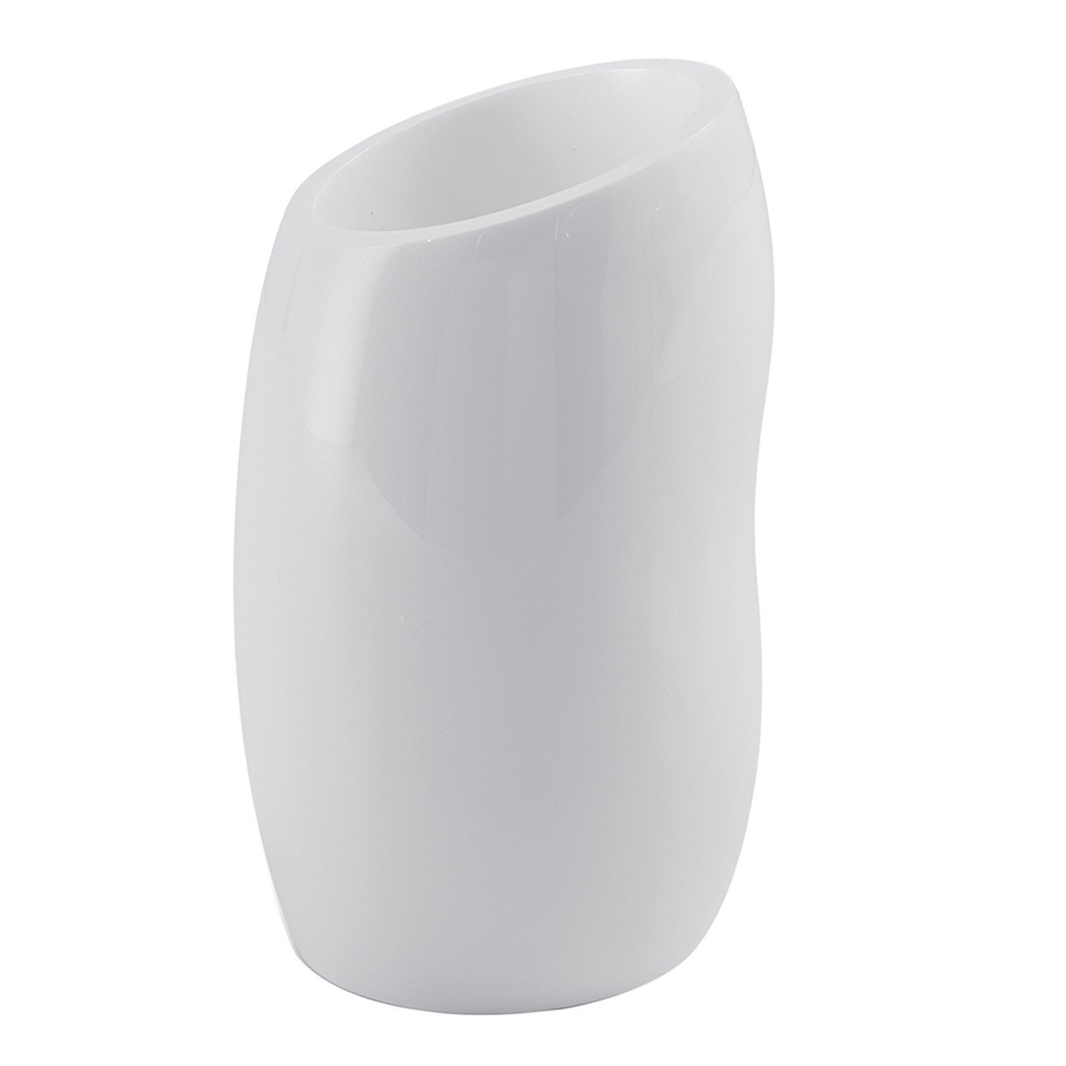 Portaspazzolini da appoggio Gedy serie Iside - Bianco Lucido