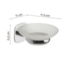 Portasapone in acciaio inox e cromall Teide di Gedy - Cromato