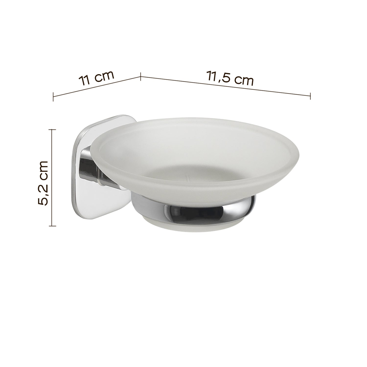 Portasapone in acciaio inox e cromall Teide di Gedy - Cromato