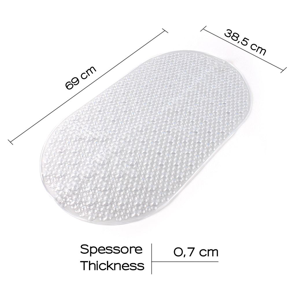 Tappeto antiscivolo vasca modello Solid di Gedy - Trasparente