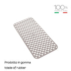 Tappeto antiscivolo vasca 36x71 in gomma modello Geo di Gedy - Bianco