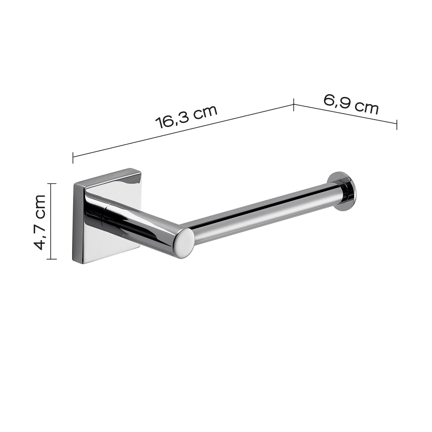 Portarotolo a muro Fuji di Gedy - Cromato