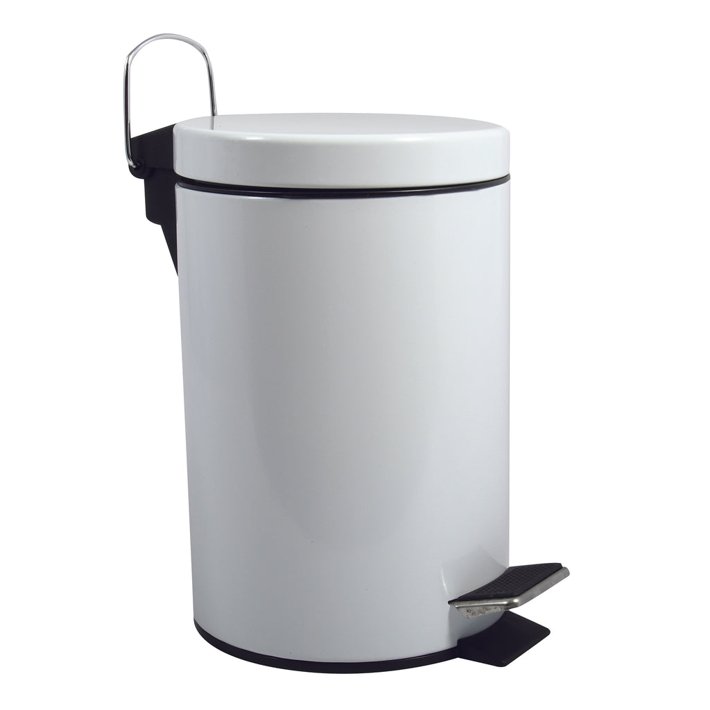 Pattumiera a pedale da 3L in Acciaio Inox modello Unis - Bianco