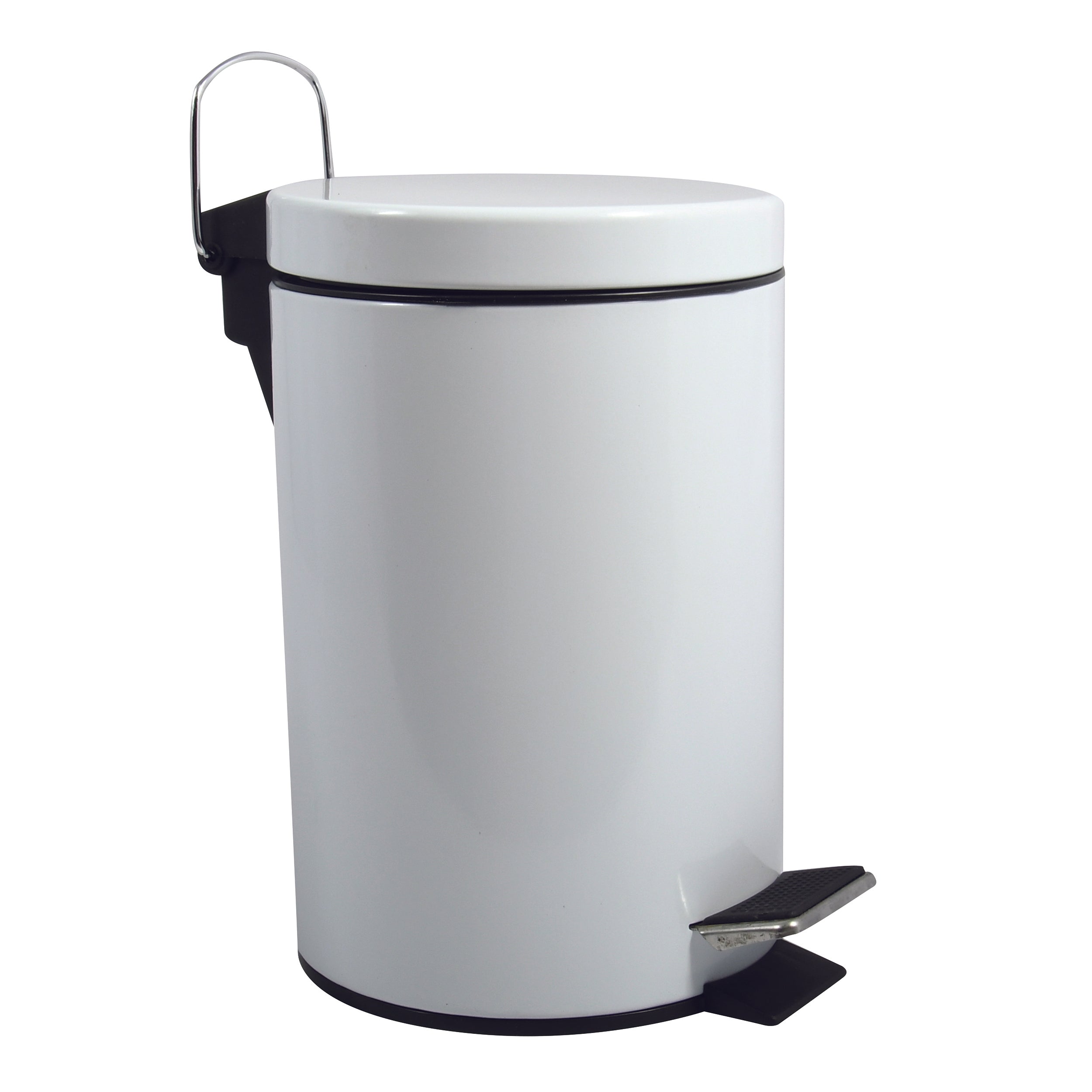 Pattumiera a pedale da 3L in Acciaio Inox modello Unis - Bianco