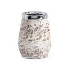 Portaspazzolini in ceramica e madreperla Gedy serie Marina - Crema