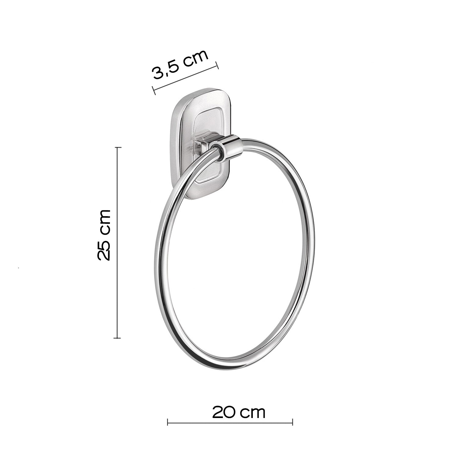 Porta asciugamani ad anello di Gedy serie Everest - Cromato