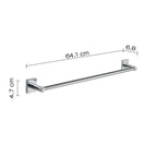 Portasalviette a muro 60 cm Fuji di Gedy - Cromato