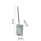 Scopino da appoggio con ciuffo in setole Gedy serie Twist - Argento