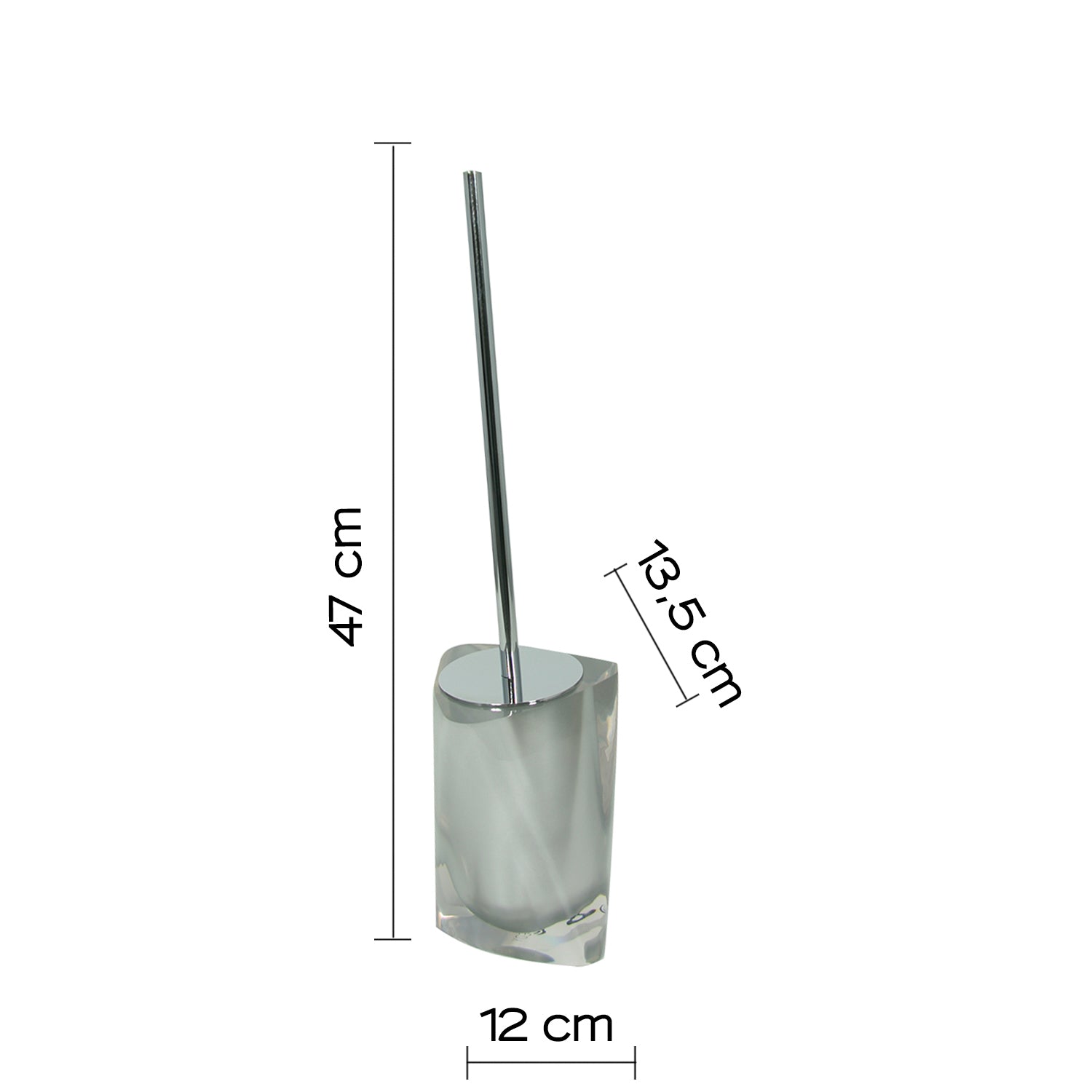 Scopino da appoggio con ciuffo in setole Gedy serie Twist - Argento