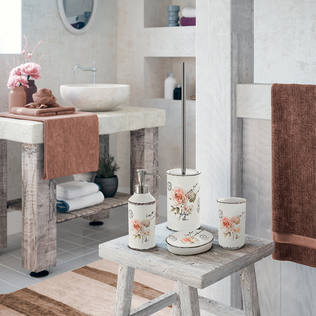 Portasapone da appoggio in ceramica Gedy serie Clothilde - Bianco